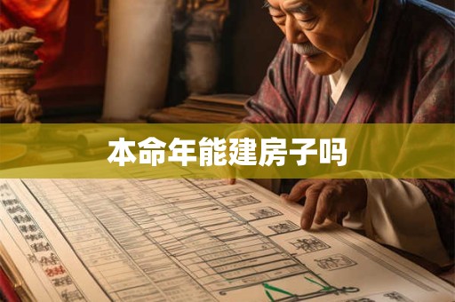 本命年能建房子吗
