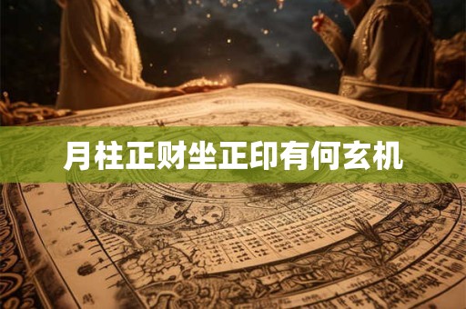 月柱正财坐正印有何玄机