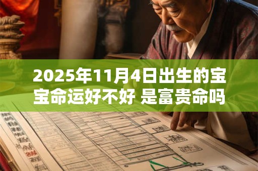 2026年11月4日出生的宝宝命运好不好 是富贵命吗