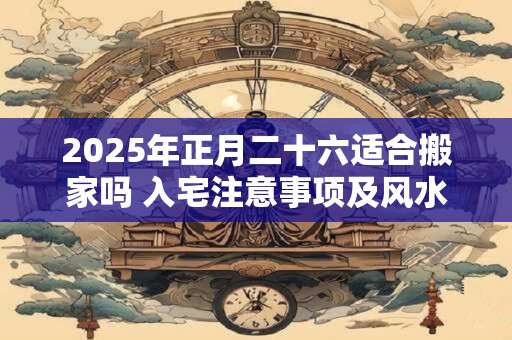2025年正月二十六适合搬家吗 入宅注意事项及风水