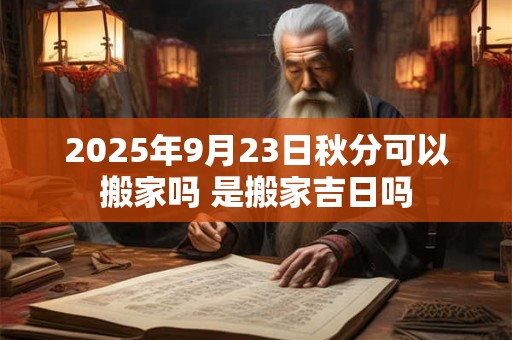 2025年9月23日秋分可以搬家吗 是搬家吉日吗