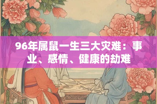 96年属鼠一生三大灾难：事业、感情、健康的劫难