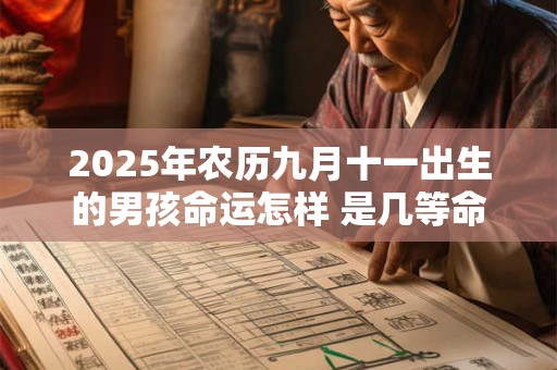 2025年农历九月十一出生的男孩命运怎样 是几等命