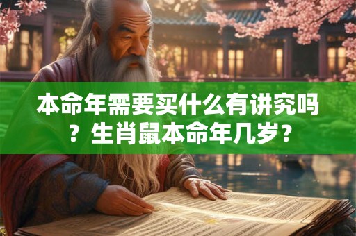 本命年需要买什么有讲究吗？生肖鼠本命年几岁？
