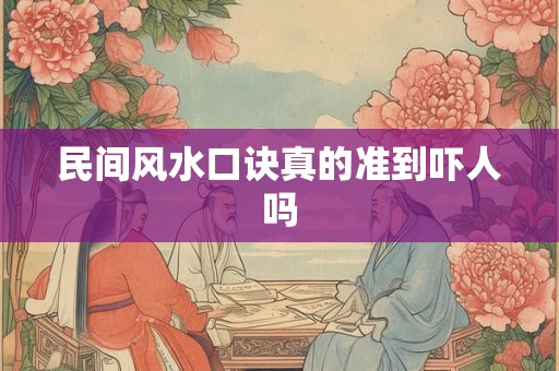 民间风水口诀真的准到吓人吗