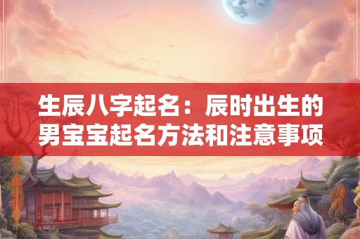生辰八字起名：辰时出生的男宝宝起名方法和注意事项