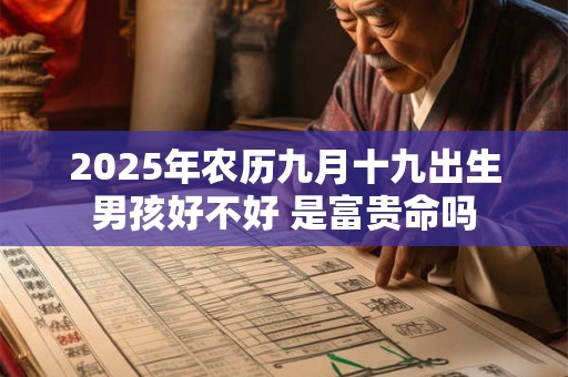 2026年农历九月十九出生男孩好不好 是富贵命吗