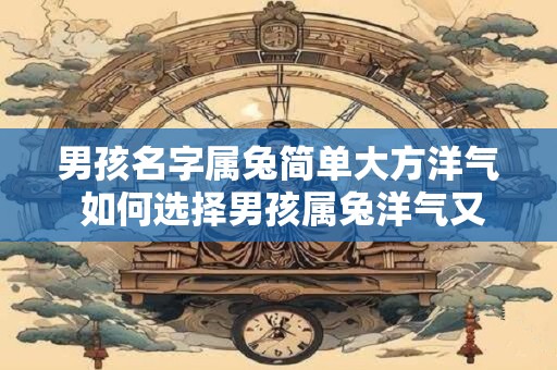 男孩名字属兔简单大方洋气 如何选择男孩属兔洋气又简单的名字