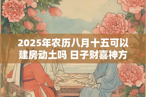 2025年农历八月十五可以建房动土吗 日子财喜神方位