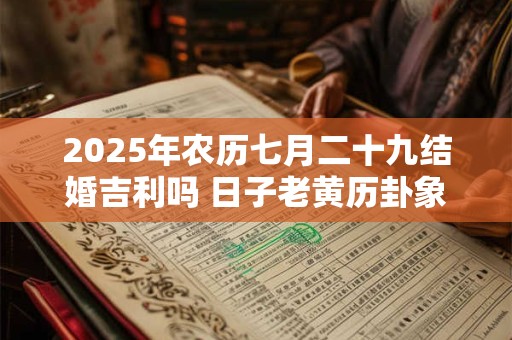 2026年农历七月二十九结婚吉利吗 日子老黄历卦象 2026年农历七月二十九结婚吉利吗 日子老黄历卦象