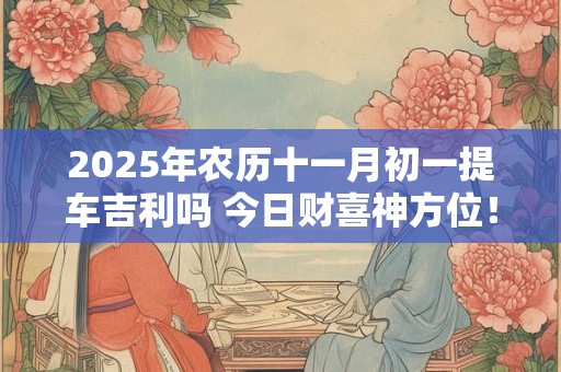 2025年农历十一月初一提车吉利吗 今日财喜神方位！