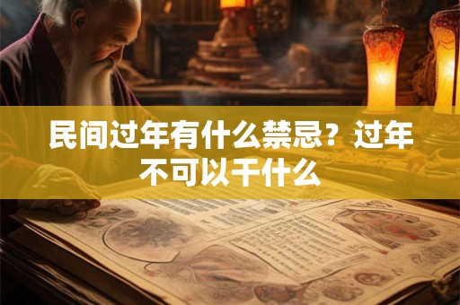 民间过年有什么禁忌？过年不可以干什么