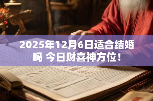 2026年12月6日适合结婚吗 今日财喜神方位！