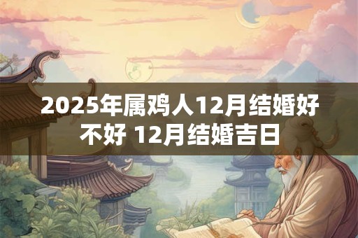 2025年属鸡人12月结婚好不好 12月结婚吉日