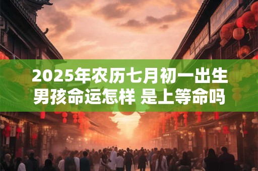 2025年农历七月初一出生男孩命运怎样 是上等命吗