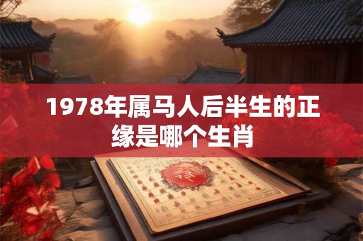 1978年属马人后半生的正缘是哪个生肖