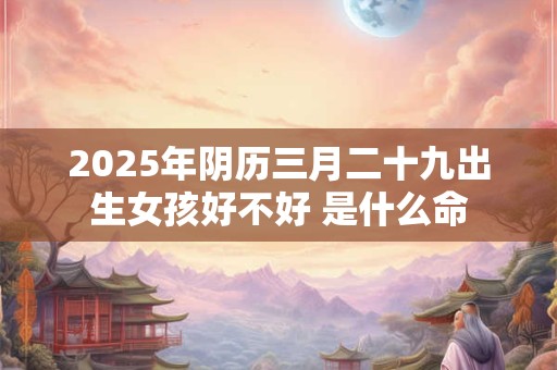 2025年阴历三月二十九出生女孩好不好 是什么命