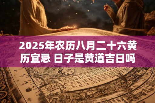 2026年农历八月二十六黄历宜忌 日子是黄道吉日吗