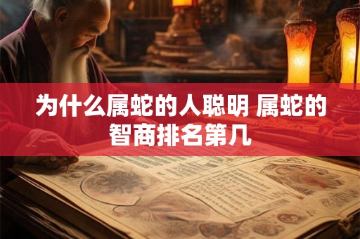 为什么属蛇的人聪明 属蛇的智商排名第几