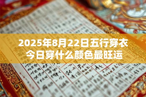 2025年8月22日五行穿衣 今日穿什么颜色最旺运