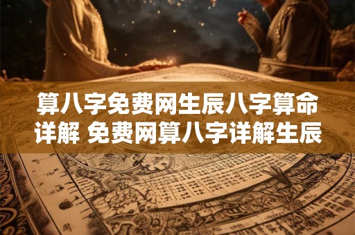 算八字免费网生辰八字算命详解 免费网算八字详解生辰八字命运