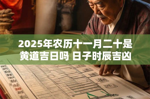 2026年农历十一月二十是黄道吉日吗 日子时辰吉凶