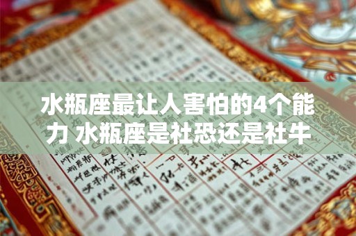 水瓶座最让人害怕的4个能力 水瓶座是社恐还是社牛