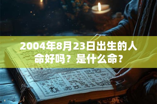 2004年8月23日出生的人命好吗?是什么命? 2004年8月23日出生的人命好吗?是什么命?
