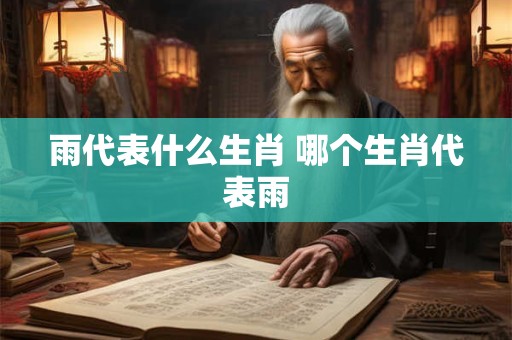 雨代表什么生肖 哪个生肖代表雨