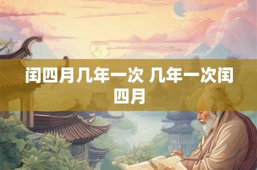 闰四月几年一次 几年一次闰四月