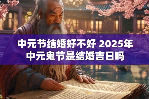 中元节结婚好不好 2025年中元鬼节是结婚吉日吗
