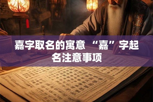 嘉字取名的寓意 “嘉”字起名注意事项 嘉字取名的寓意 “嘉”字起名注意事项