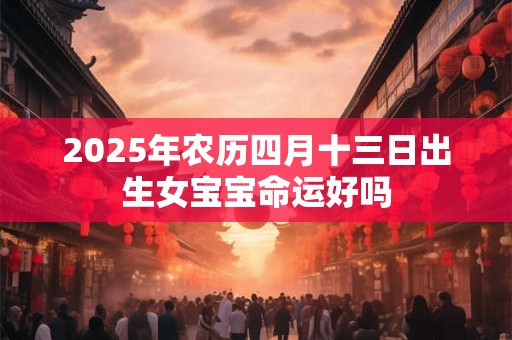 2025年农历四月十三日出生女宝宝命运好吗