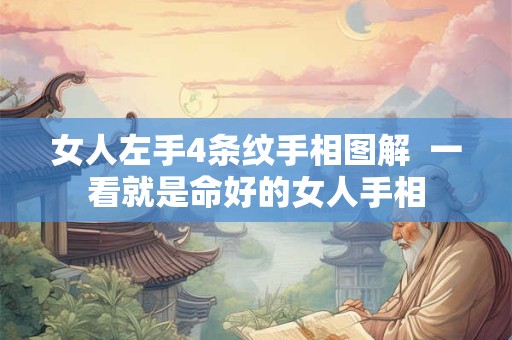 女人左手4条纹手相图解  一看就是命好的女人手相