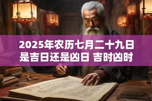 2025年农历七月二十九日是吉日还是凶日 吉时凶时是几时