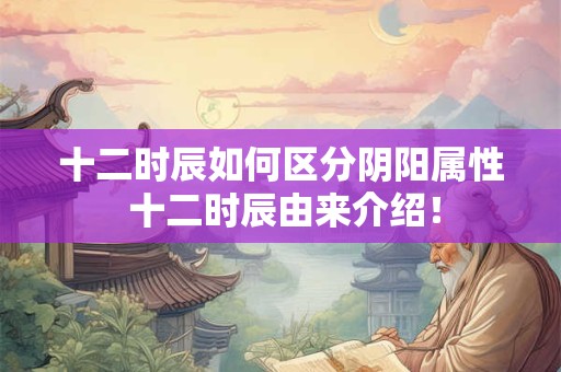 十二时辰如何区分阴阳属性 十二时辰由来介绍！