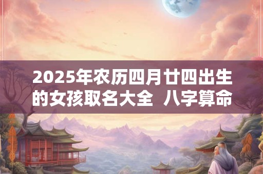 详细阅读:2025年农历四月廿四出生的女孩取名大全 八字算命 2025年农历四月廿四出生的女孩取名大全 八字算命