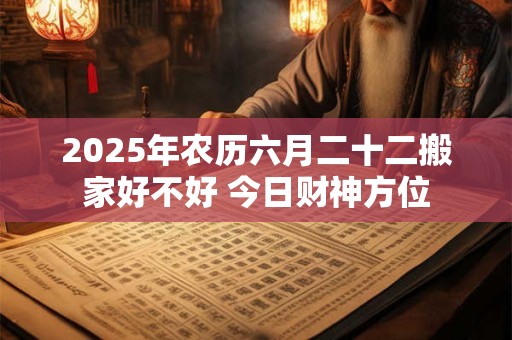 2025年农历六月二十二搬家好不好 今日财神方位