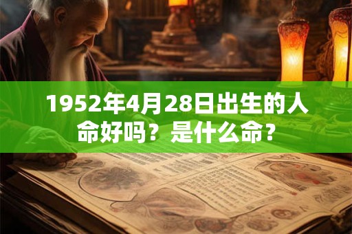 1952年4月28日出生的人命好吗？是什么命？