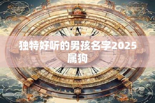 独特好听的男孩名字2025属狗 独特好听的男孩名字2025属狗