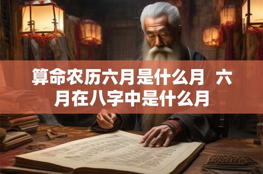 算命农历六月是什么月  六月在八字中是什么月 算命农历六月是什么月  六月在八字中是什么月