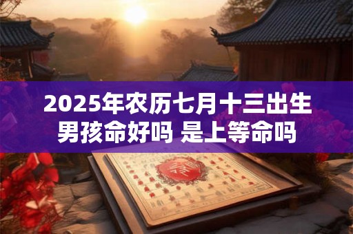 2025年农历七月十三出生男孩命好吗 是上等命吗