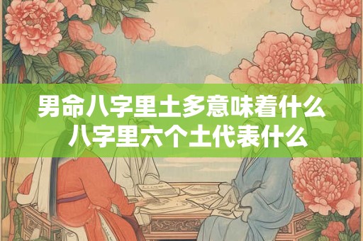 男命八字里土多意味着什么  八字里六个土代表什么