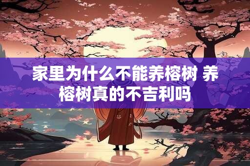 家里为什么不能养榕树 养榕树真的不吉利吗 家里为什么不能养榕树 养榕树真的不吉利吗