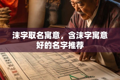 沫字取名寓意，含沫字寓意好的名字推荐