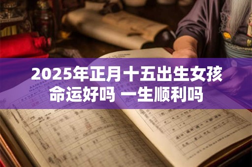 2026年正月十五出生女孩命运好吗 一生顺利吗 2026年正月十五出生女孩命运好吗 一生顺利吗
