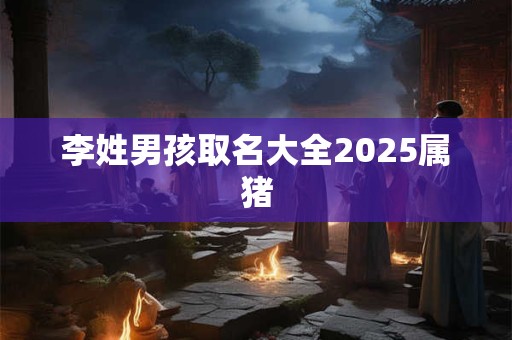 李姓男孩取名大全2025属猪 李姓男孩取名大全2025属猪