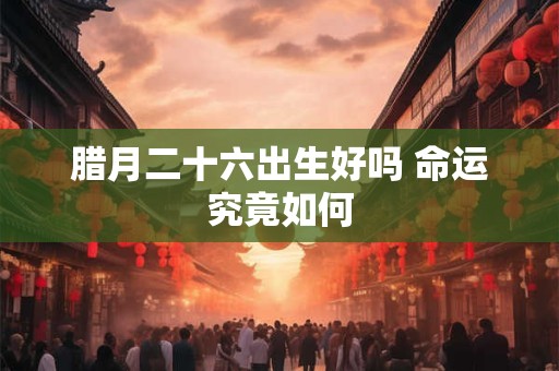 腊月二十六出生好吗 命运究竟如何 腊月二十六出生好吗 命运究竟如何