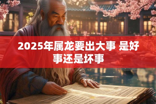 2025年属龙要出大事 是好事还是坏事