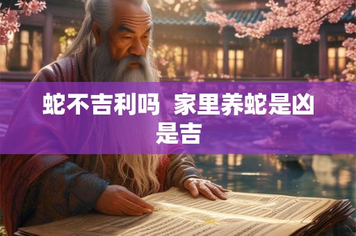 蛇不吉利吗  家里养蛇是凶是吉